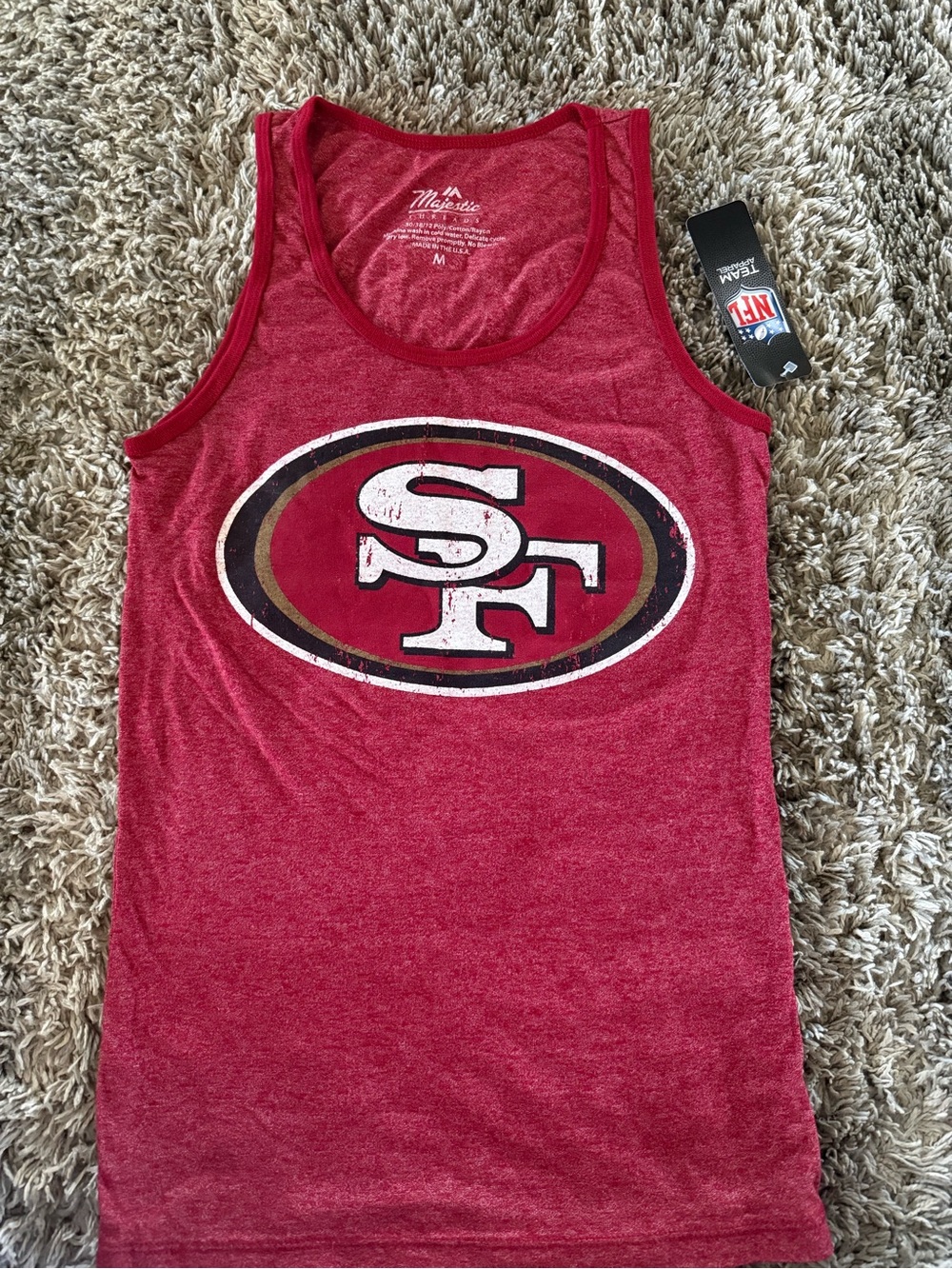 Majestic San Francisco 49ers Red Tank Top
